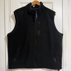 Vintage L.L. Bean black fleece zip up vest size L mens